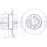 Delphi BG3890 Bremsscheibe Delphi BG3890 Bremsscheibe