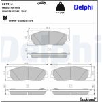 Delphi LP2714 Bremsbelagsatz, Scheibenbremse Delphi LP2714 Bremsbelagsatz, Scheibenbremse
