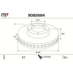 FTE 9082684 Bremsscheibe COATED RANGE FTE 9082684 Bremsscheibe COATED RANGE