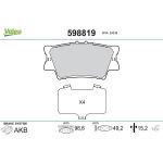 Valeo 598819 Bremsbelagsatz, Scheibenbremse Valeo 598819 Bremsbelagsatz, Scheibenbremse