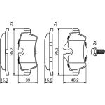 BOSCH 0 986 494 242 Bremsbelagsatz, Scheibenbremse