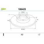 Valeo 186425 Bremsscheibe Valeo 186425 Bremsscheibe