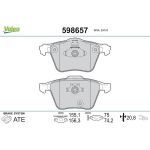 Valeo 598657 Bremsbelagsatz, Scheibenbremse Valeo 598657 Bremsbelagsatz, Scheibenbremse