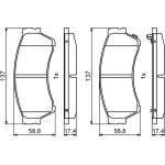 BOSCH 0 986 494 860 Bremsbelagsatz, Scheibenbremse BOSCH 0 986 494 860 Bremsbelagsatz, Scheibenbremse