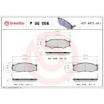 Brembo P 56 056 Bremsbelagsatz, Scheibenbremse PRIME LINE