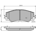 Metzger 1170873 Bremsbelagsatz, Scheibenbremse