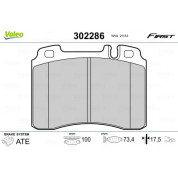 Valeo | Bremsbelagsatz, Scheibenbremse | 302286