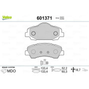 Valeo | Bremsbelagsatz, Scheibenbremse | 601371