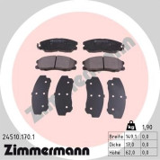 Zimmermann | Bremsbelagsatz, Scheibenbremse | 24510.170.1