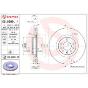 Brembo | Bremsscheibe | 09.9399.11