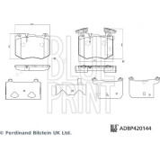 Blue Print | Bremsbelagsatz, Scheibenbremse | ADBP420144