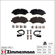 Zimmermann Bremsbelagsatz, Scheibenbremse 25602.170.3