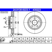 ATE | Bremsscheibe | 24.0130-0223.1