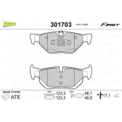 Valeo | Bremsbelagsatz, Scheibenbremse | 301703