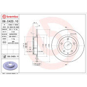 Brembo | Bremsscheibe | 08.C423.11