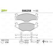Valeo | Bremsbelagsatz, Scheibenbremse | 598258