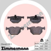 Zimmermann | Bremsbelagsatz, Scheibenbremse | 23448.170.1