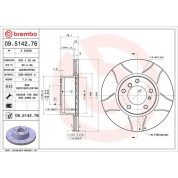 Brembo | Bremsscheibe | 09.5142.76