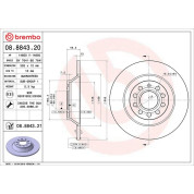 Brembo | Bremsscheibe | 08.8843.21