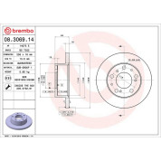 Brembo | Bremsscheibe | 08.3069.14