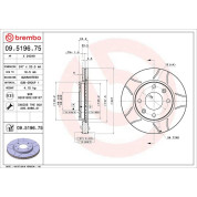 Brembo | Bremsscheibe | 09.5196.75