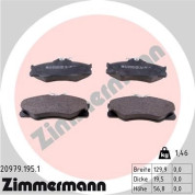 Zimmermann | Bremsbelagsatz, Scheibenbremse | 20979.195.1