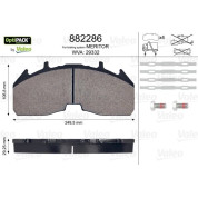 Valeo | Bremsbelagsatz, Scheibenbremse | 882286