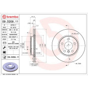 Brembo | Bremsscheibe | 09.D208.11