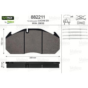 Valeo | Bremsbelagsatz, Scheibenbremse | 882211