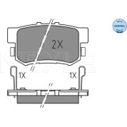 Meyle | Bremsbelagsatz, Scheibenbremse | 025 237 3615