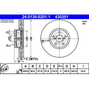 ATE | Bremsscheibe | 24.0130-0201.1
