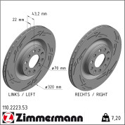 Zimmermann | Bremsscheibe | 110.2223.53