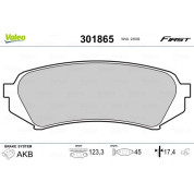Valeo | Bremsbelagsatz, Scheibenbremse | 301865