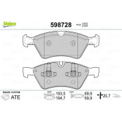 Valeo | Bremsbelagsatz, Scheibenbremse | 598728