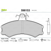 Valeo | Bremsbelagsatz, Scheibenbremse | 598153