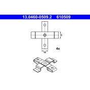ATE | Zubehörsatz, Scheibenbremsbelag | 13.0460-0509.2