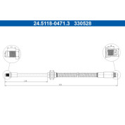 ATE | Bremsschlauch | 24.5118-0471.3