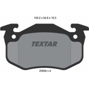 Textar | Bremsbelagsatz, Scheibenbremse | 2063402