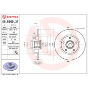 Brembo | Bremsscheibe | 08.B369.37