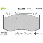 Valeo | Bremsbelagsatz, Scheibenbremse | 302226