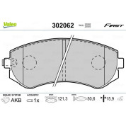 Valeo | Bremsbelagsatz, Scheibenbremse | 302062