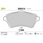 Valeo | Bremsbelagsatz, Scheibenbremse | 598514