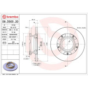 Brembo | Bremsscheibe | 08.D505.20