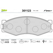 Valeo | Bremsbelagsatz, Scheibenbremse | 301123