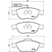 Brembo | Bremsbelagsatz, Scheibenbremse | P 23 114
