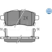 Meyle | Bremsbelagsatz, Scheibenbremse | 025 228 5015