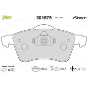 Valeo | Bremsbelagsatz, Scheibenbremse | 301675