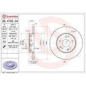 Brembo | Bremsscheibe | 08.4750.34