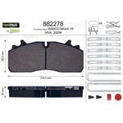 Valeo | Bremsbelagsatz, Scheibenbremse | 882278