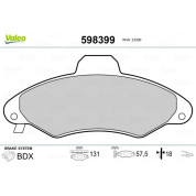 Valeo | Bremsbelagsatz, Scheibenbremse | 598399